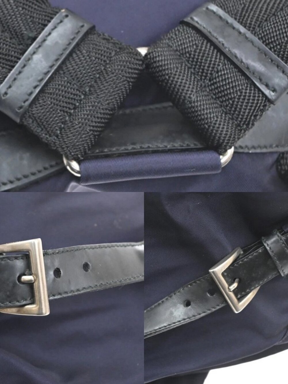 PRADA MILANO Logo Tessuto Drawstring Backpack Nylon Leather PE SHW Italy 35CB021 - Picture 8 of 15